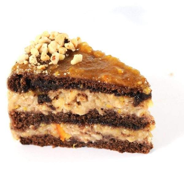 Narancsos diós karobtorta