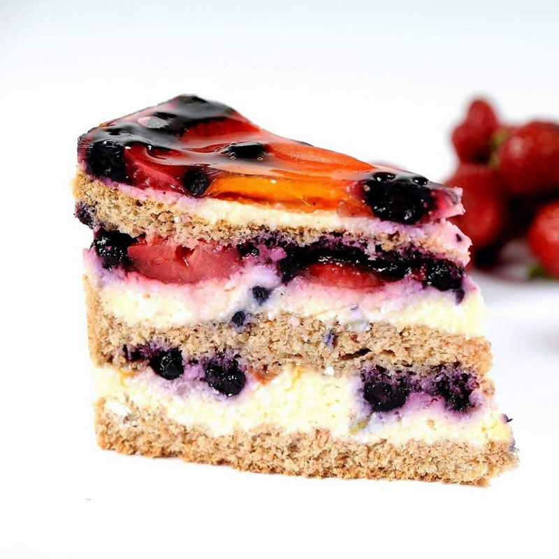 Paleo gyümölcsös túrótorta